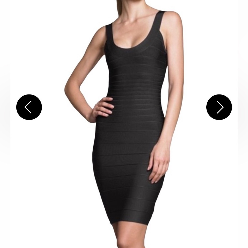 Herve Leger Black Midi Dress